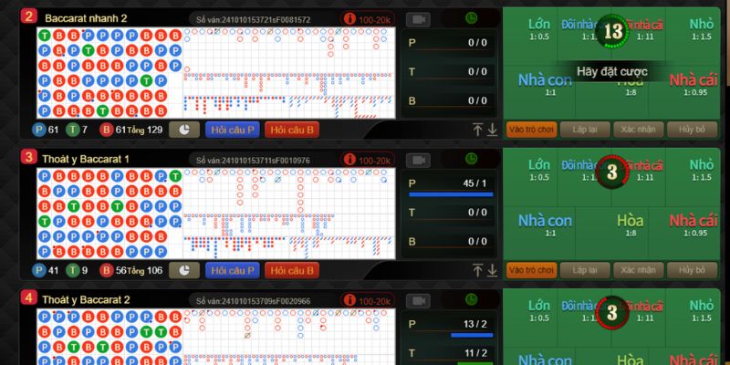 Các tool hack baccarat dựa trên lịch sử cược trò chơi