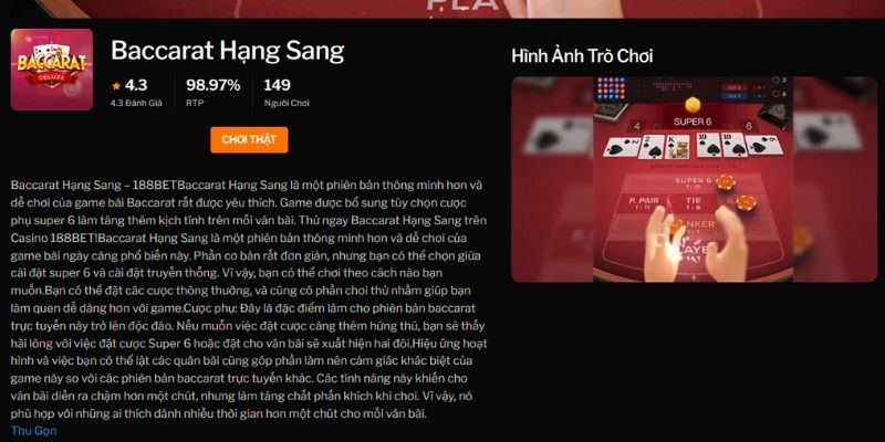 Nắm chắc luật chơi Baccarat sẽ tăng tỷ lệ thắng lên đến 80%