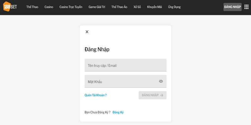 Tiến hành đăng nhập 188bet chỉ mất 1 phút